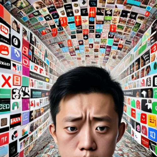 **

A content creator looking overwhelmed by a constantly shifting algorithm landscape. The background shows fragmented social media logos (WeChat, Weibo, TikTok) morphing and changing. The overall tone is chaotic and stressful, emphasizing the challenges of adapting to platform updates.

**