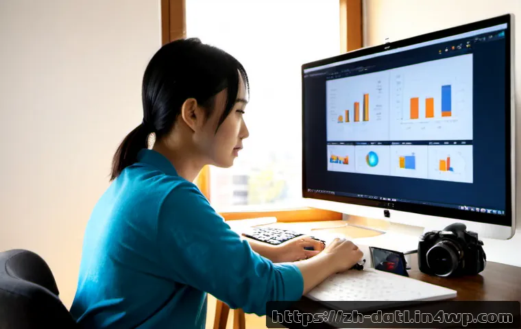 디지털 제작자 운동의 경제적 기회 - Photorealistic home studio scene of a diverse young digital creator editing a video on a large monit...
